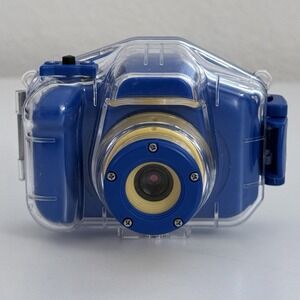 Agoigo Kids Blue Yellow Waterproof Underwater Camera & Clear Case UNTESTED